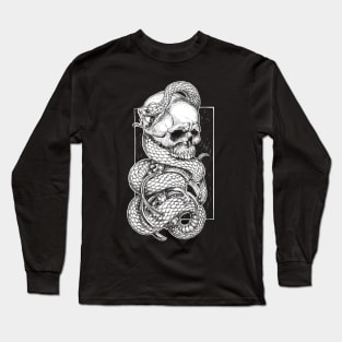 snake & skull (white) Long Sleeve T-Shirt